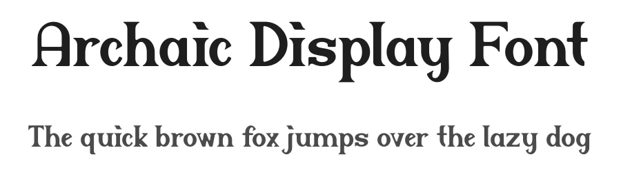 Archaic Display Font by Maiko Hatta — Serif Font