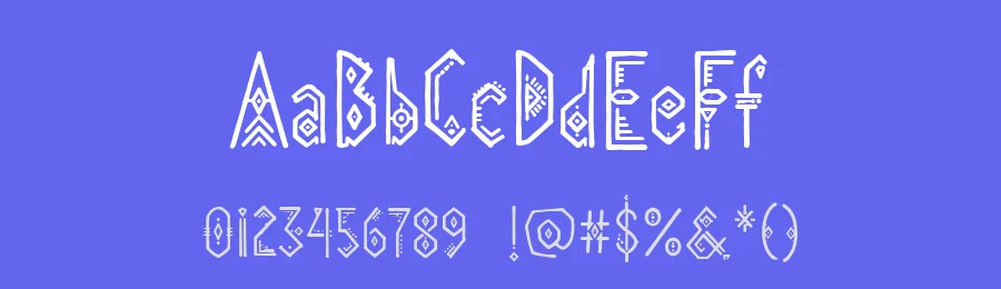 Archbolt – Tribal Font by letterhanna — Decorative Font — thumbnail 3