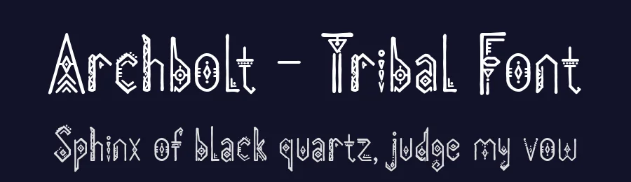 Archbolt – Tribal Font by letterhanna — Decorative Font — thumbnail 2
