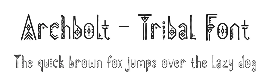 Archbolt – Tribal Font by letterhanna — Decorative Font
