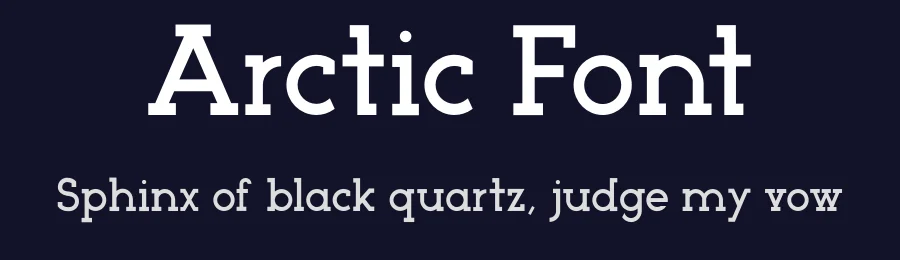 Arctic Font by Matt Ellis — Serif Font — thumbnail 2