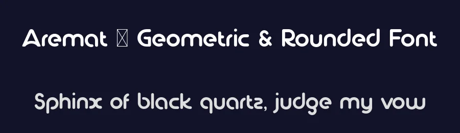 Aremat – Geometric & Rounded Font by 177Studio — Sans Serif Font — thumbnail 2