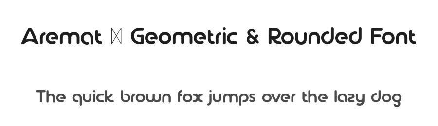 Aremat – Geometric & Rounded Font by 177Studio — Sans Serif Font