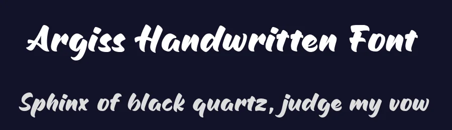 Argiss Handwritten Font by [email protected] — Script Handwritten Font — thumbnail 2