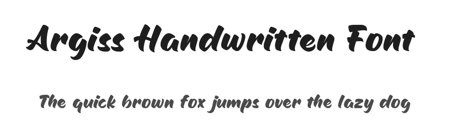 Argiss Handwritten Font by [email protected] — Script Handwritten Font