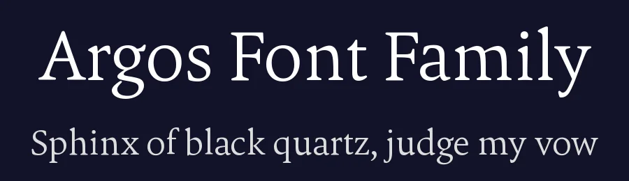 Argos Font Family by Dieter Hofrichter — Serif Font — thumbnail 2