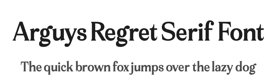 Arguys Regret Serif Font by timelesstype.co — Serif Font