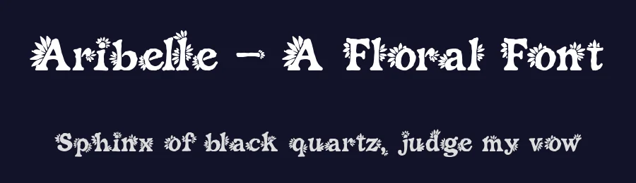Aribelle – A Floral Font by letterhanna — Decorative Font — thumbnail 2