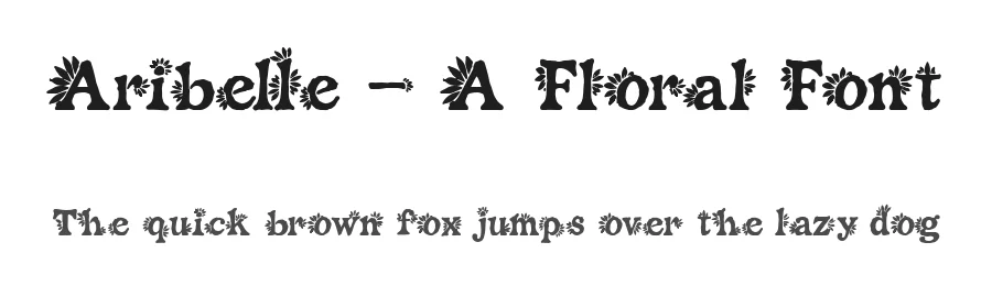 Aribelle – A Floral Font by letterhanna — Decorative Font