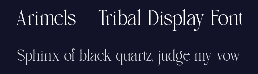 Arimels – Tribal Display Font by Artisan Template — Decorative Font — thumbnail 2