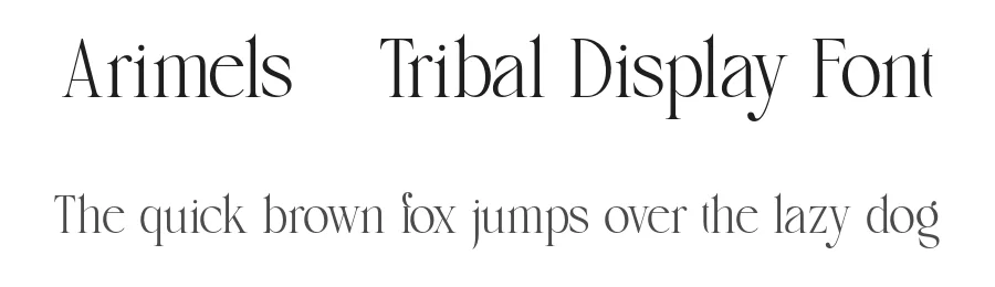 Arimels – Tribal Display Font by Artisan Template — Decorative Font