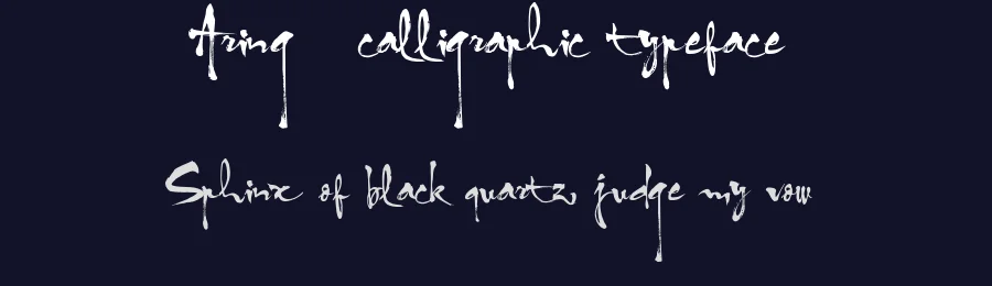 Aring – calligraphic typeface by itypeface — Script Handwritten Font — thumbnail 2