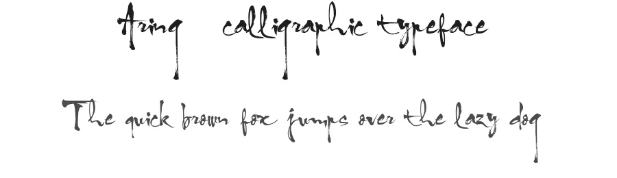 Aring – calligraphic typeface by itypeface — Script Handwritten Font