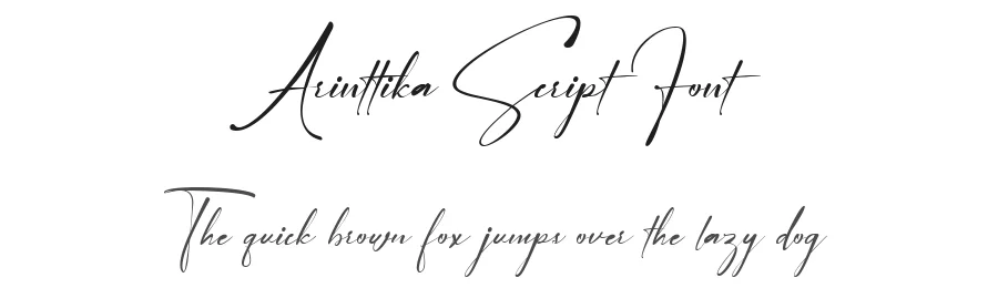 Arinttika Script Font by Namara Creative Studio — Script Handwritten Font