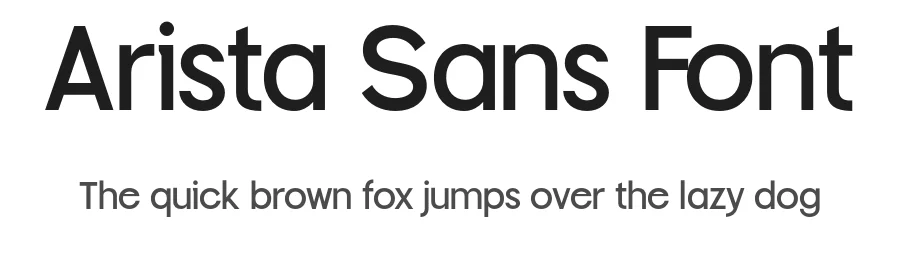 Arista Sans Font by Doratypefoundry β Sans Serif Font