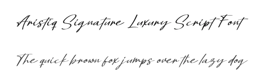 Aristiq Signature Luxury Script Font by PutraCetol Studio — Script Handwritten Font