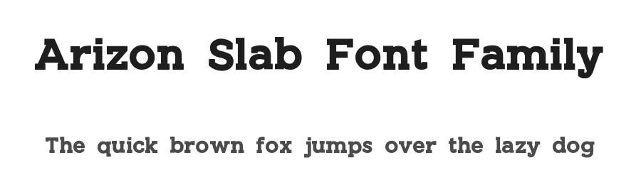 Arizon Slab Font Family by bearydsgn — Slab Serif Font