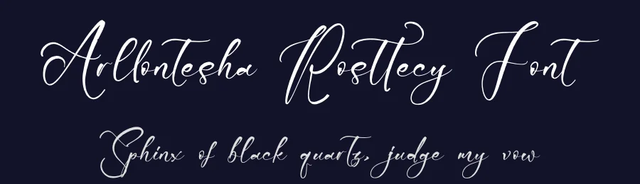 Arllontesha Rosttecy Font by glorytype — Script Handwritten Font — thumbnail 2
