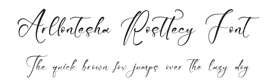 Arllontesha Rosttecy Font by glorytype — Script Handwritten Font