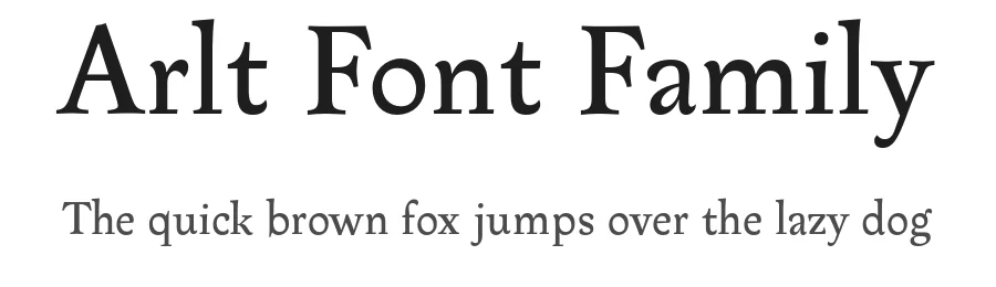 Arlt Font Family by PampaType — Serif Font