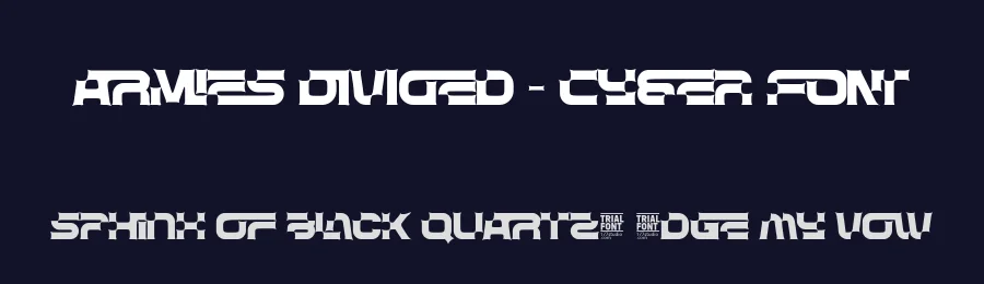 Armies Divided – Cyber Font by 177Studio — Display Font — thumbnail 2
