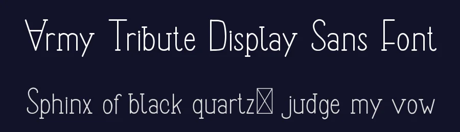Army Tribute Display Sans Font by edricstudio — Sans Serif Font — thumbnail 2