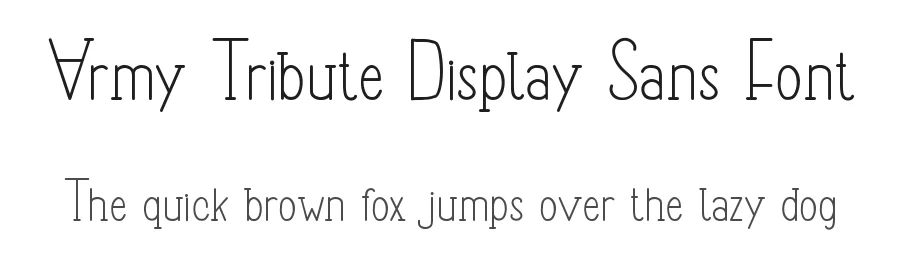 Army Tribute Display Sans Font by edricstudio — Sans Serif Font