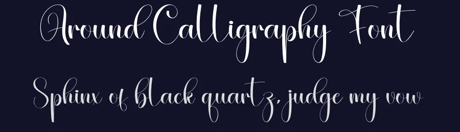 Around Calligraphy Font by creativeletter — Script Handwritten Font — thumbnail 2