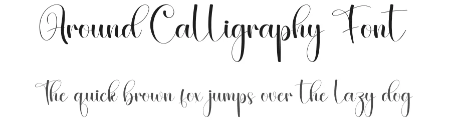 Around Calligraphy Font by creativeletter — Script Handwritten Font