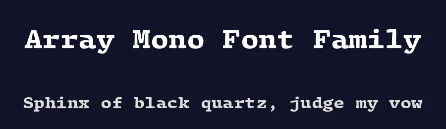 Array Mono Font Family by JTD Type — Serif Font — thumbnail 2