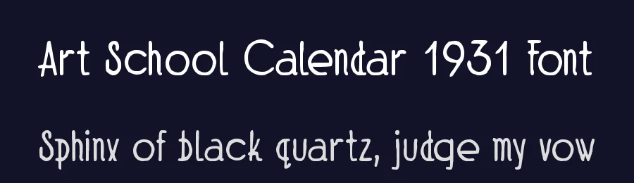Art School Calendar 1931 Font by zai — Decorative Font — thumbnail 2