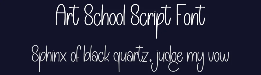 Art School Script Font by creativeletter — Display Font — thumbnail 2