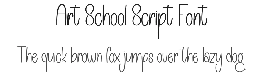 Art School Script Font by creativeletter — Display Font