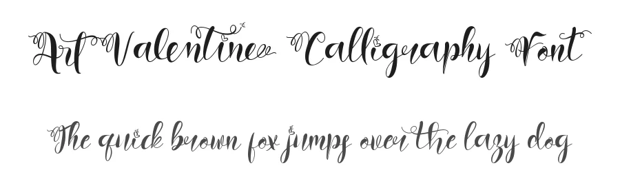 Art Valentine Calligraphy Font by Yoga Letter — Script Handwritten Font
