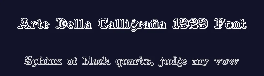 Arte Della Calligrafia 1929 Font by zai — Display Font — thumbnail 2
