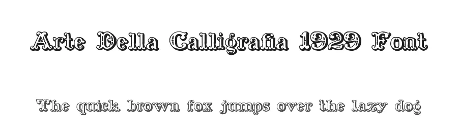 Arte Della Calligrafia 1929 Font by zai — Display Font