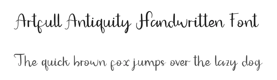 Artfull Antiquity Handwritten Font by Creatifontstudios — Script Handwritten Font