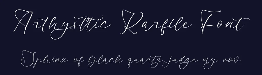 Arthysttic Karfile Font by letterfabric — Script Handwritten Font — thumbnail 2