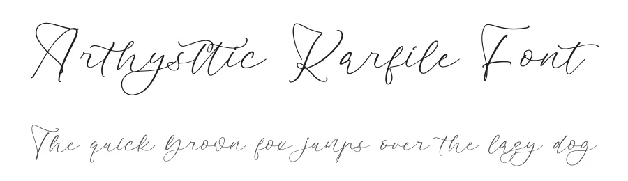 Arthysttic Karfile Font by letterfabric — Script Handwritten Font