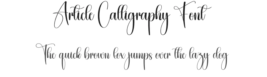 Article Calligraphy Font by creativeletter — Script Handwritten Font