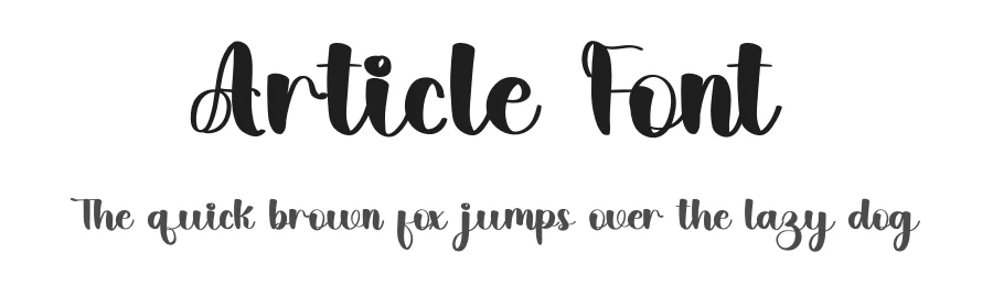 Article Font by inermediaSTUDIO — Script Handwritten Font