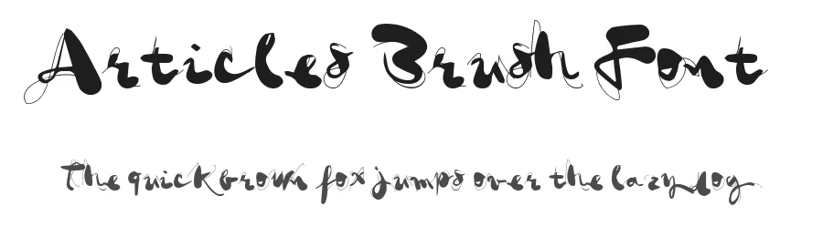 Articles Brush Font by Typeface — Display Font