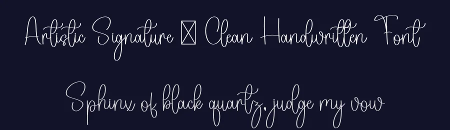Artistic Signature – Clean Handwritten Font by freshtypeink — Script Handwritten Font — thumbnail 2