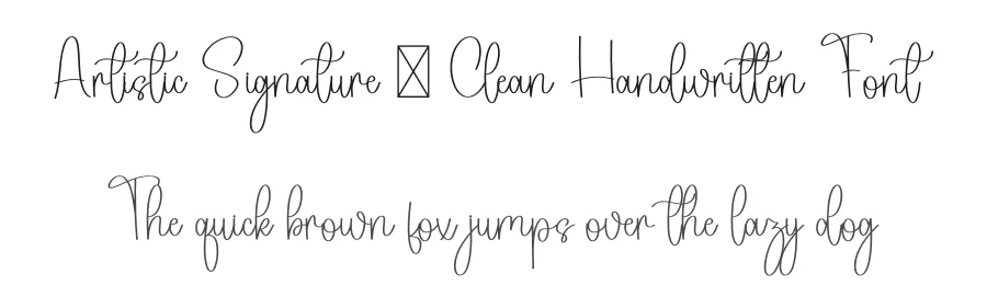 Artistic Signature – Clean Handwritten Font by freshtypeink — Script Handwritten Font