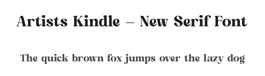 Artists Kindle – New Serif Font by timelesstype.co — Display Font