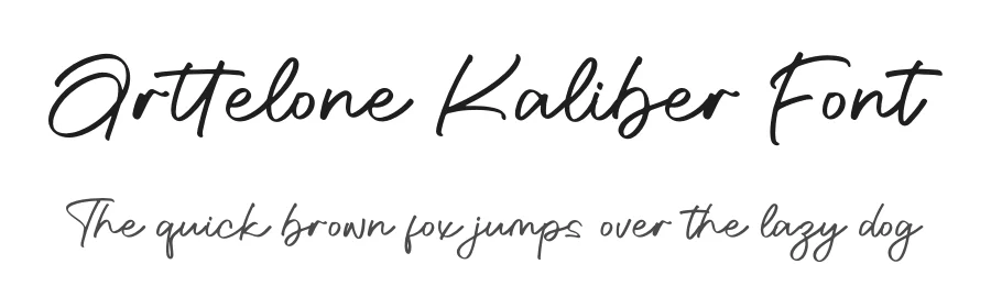 Arttelone Kaliber Font by letterfabric — Script Handwritten Font