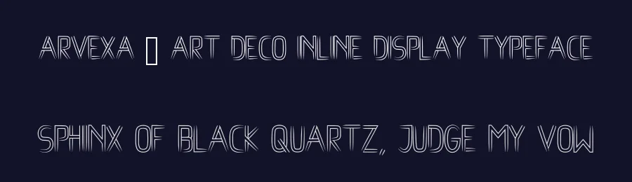 ARVEXA — Art Deco Inline Display Typeface by idealistudio — Decorative Font — thumbnail 2
