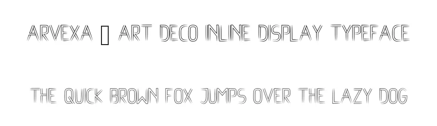 ARVEXA — Art Deco Inline Display Typeface by idealistudio — Decorative Font