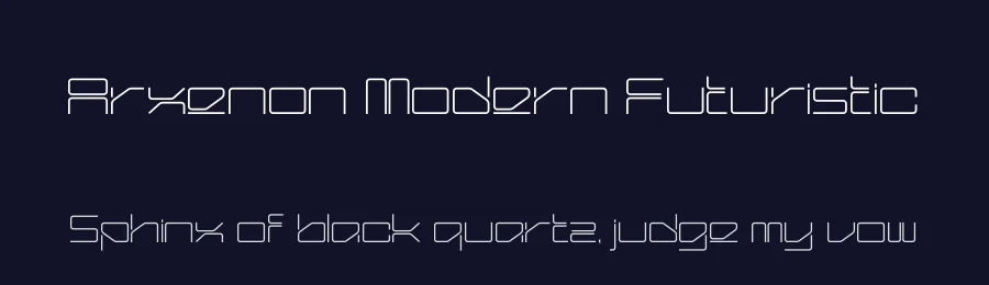 Arxenon Modern Futuristic by Denustudios — Display Font — thumbnail 2