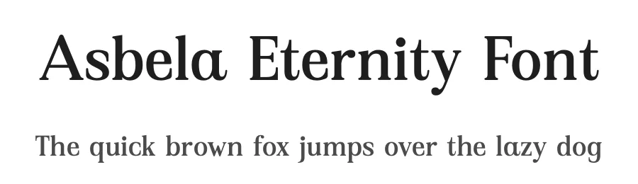Asbela Eternity Font by Storytype — Serif Font
